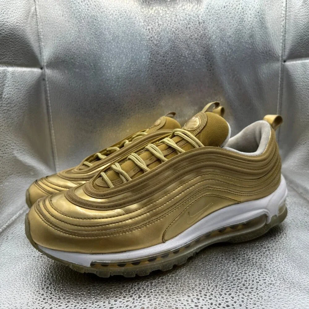 Size 9.5 Nike Air Max 97 Low Womens‎ Olympic Gold Athletic Sneaker CJ0625-700